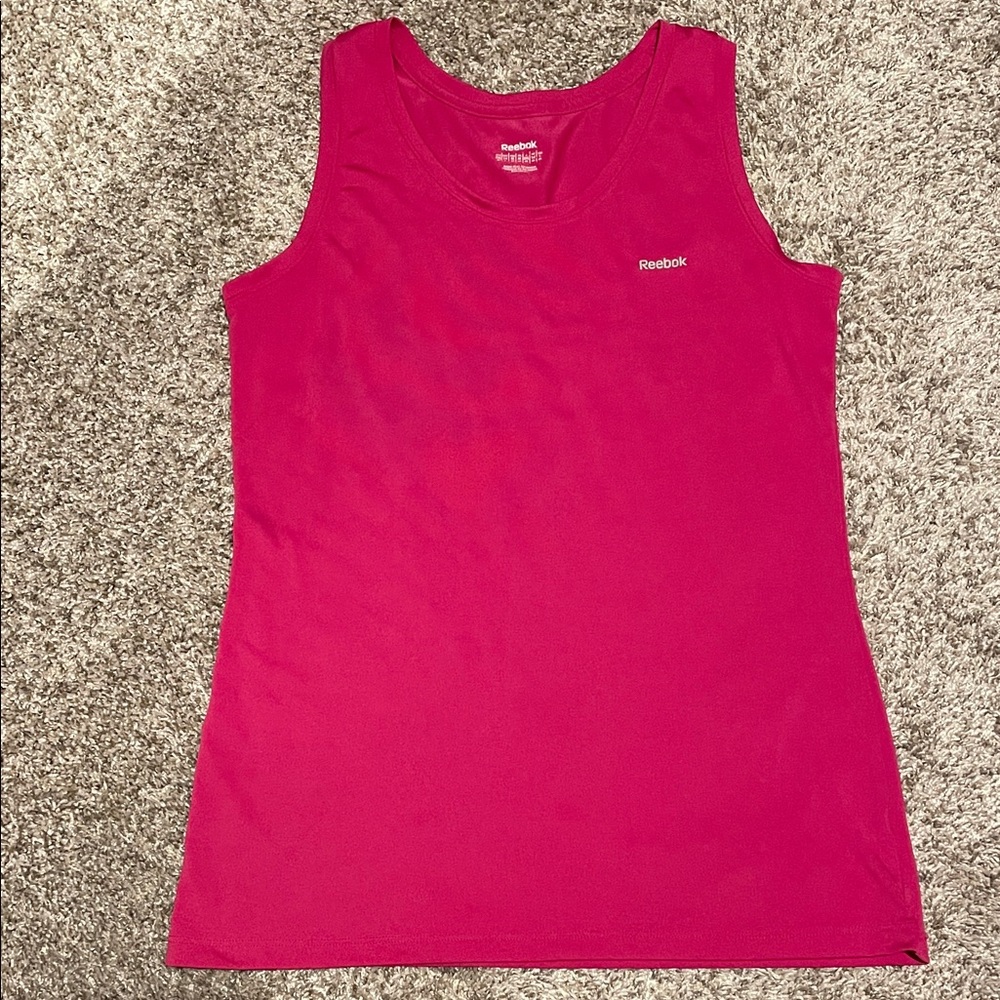 Reebok Women's Medium Vibrant Pink Dri-Fit Tank Top